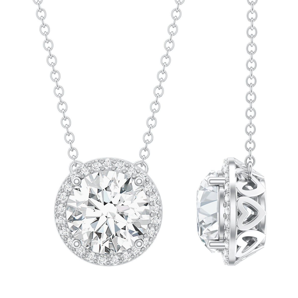 IGI Certified 5 Carat Lab Grown Diamond Wedding Necklace