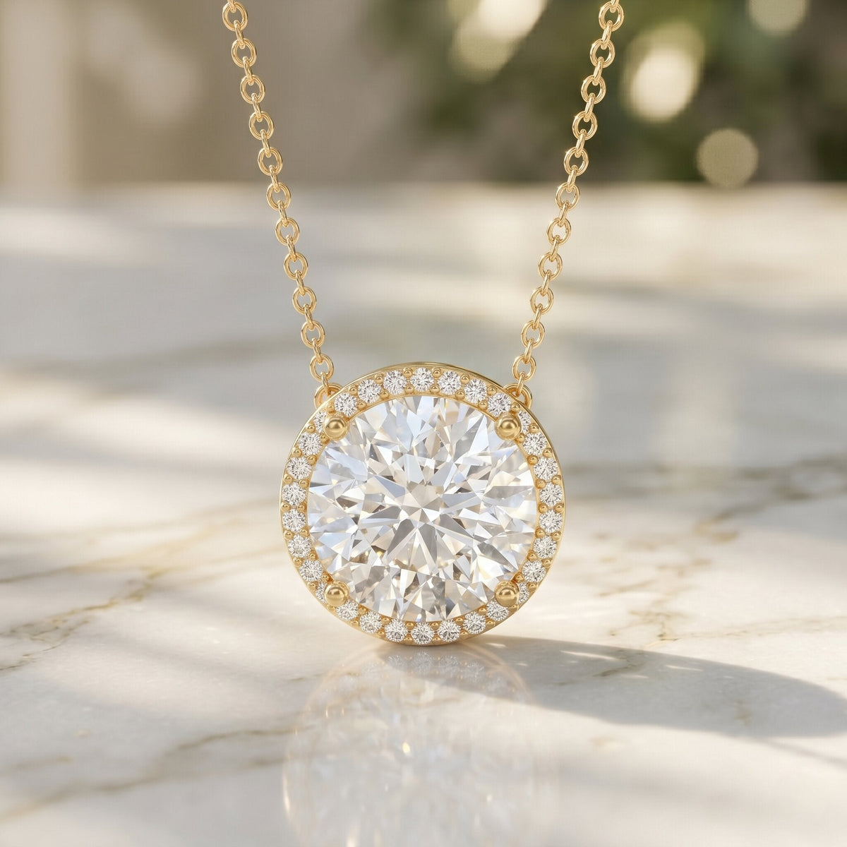 IGI Certified 5 Carat Lab Grown Diamond Wedding Necklace