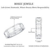 Vintage Inspired Lab Grown Diamond Starburst Wedding Band
