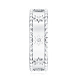 Vintage Inspired Lab Grown Diamond Starburst Wedding Band
