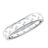 Baguette Cut Lab Grown Diamond Wedding Band With Certificate