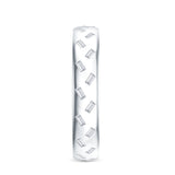 Baguette Cut Lab Grown Diamond Wedding Band With Certificate