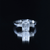 1.8 Carat Lab Grown Diamond Emerald Cut Engagement Ring
