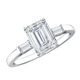 1.8 Carat Lab Grown Diamond Emerald Cut Engagement Ring