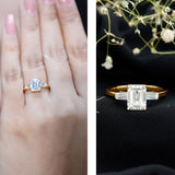 1.8 Carat Lab Grown Diamond Emerald Cut Engagement Ring