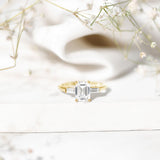 1.8 Carat Lab Grown Diamond Emerald Cut Engagement Ring