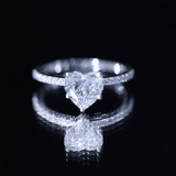 2 Carat Lab Grown Diamond Heart Engagement Ring for Her