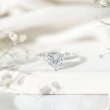 2 Carat Lab Grown Diamond Heart Engagement Ring for Her