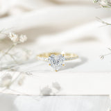 2 Carat Lab Grown Diamond Heart Engagement Ring for Her