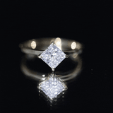 1.25 CT Princess Cut Lab Grown Diamond Solitaire Engagement Ring
