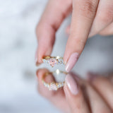 IGI Certified 1 Carat Lab Grown Pink and White Diamond Heart Promise Ring for Her