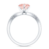 IGI Certified 1 CT Solitaire Lab Grown Pink Diamond Heart Engagement Ring