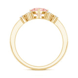 1 CT Lab Grown Pink and White Diamond Heart Engagement Ring IGI Certified