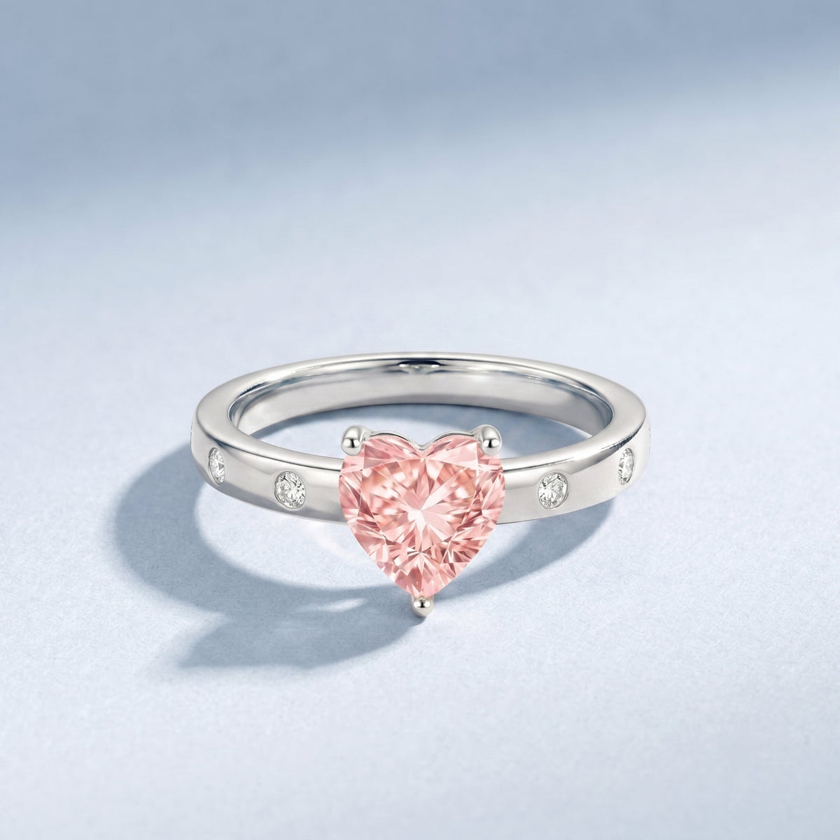 IGI Certified Solitaire Lab Grown Pink Diamond Engagement Ring for Women