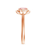 Vintage Inspired Lab Grown Pink Diamond Engagement Ring with IGI Certificate