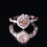 IGI Certified Lab Grown Pink White Diamond Designer Engagement Ring