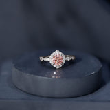 IGI Certified Lab Grown Pink White Diamond Designer Engagement Ring
