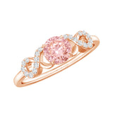 IGI Certified Lab Grown Pink Diamond Infinity Engagement Ring