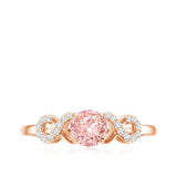 IGI Certified Lab Grown Pink Diamond Infinity Engagement Ring
