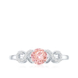 IGI Certified Lab Grown Pink Diamond Infinity Engagement Ring