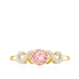 IGI Certified Lab Grown Pink Diamond Infinity Engagement Ring