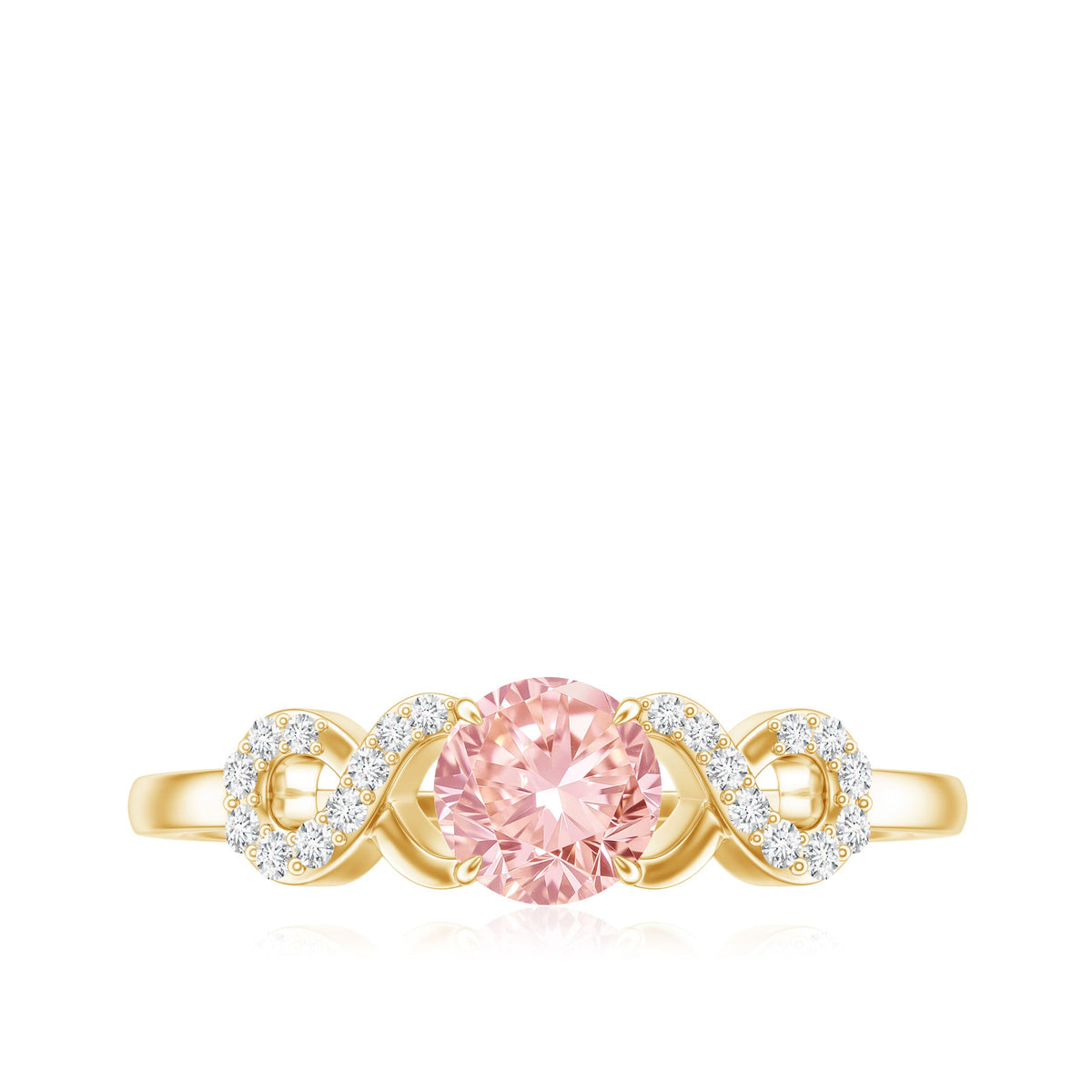 IGI Certified Lab Grown Pink Diamond Infinity Engagement Ring