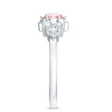Nature Inspired Lab Grown Pink Diamond Flower Engagement Ring with IGI Certificate