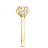 Nature Inspired Lab Grown Pink Diamond Flower Engagement Ring with IGI Certificate