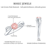 IGI Certified Lab Grown Pink Diamond Classic Engagement Ring