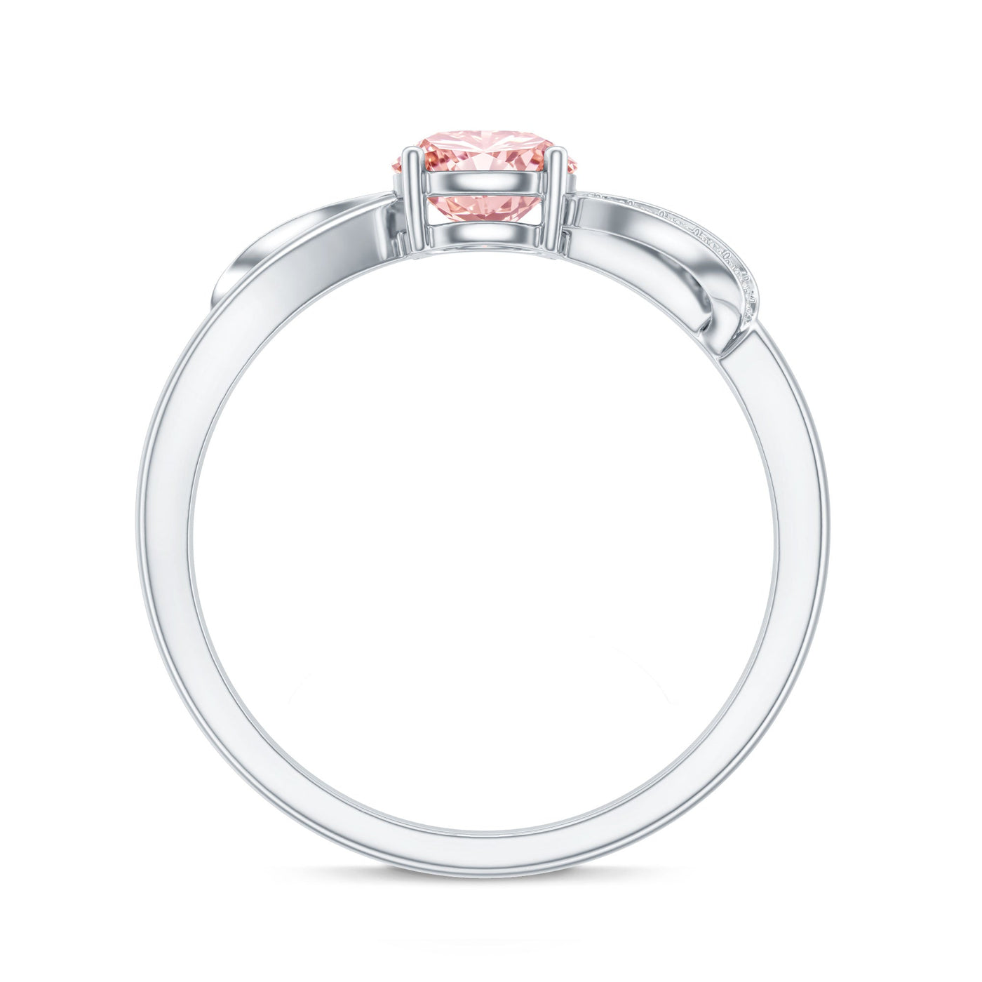 IGI Certified Lab Grown Pink Diamond Classic Engagement Ring