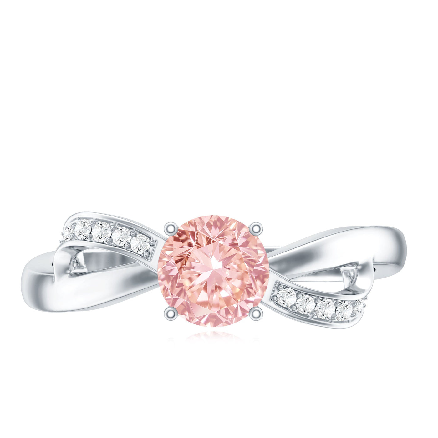 IGI Certified Lab Grown Pink Diamond Classic Engagement Ring