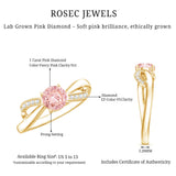 IGI Certified Lab Grown Pink Diamond Classic Engagement Ring
