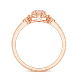 Pink and White Lab Grown Diamond Designer Engagement Ring with IGI Certificate