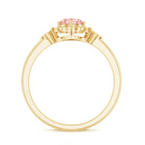 Pink and White Lab Grown Diamond Designer Engagement Ring with IGI Certificate