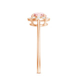 Fancy Intense Pink Lab Grown Diamond Halo Engagement Ring with IGI Certificate