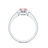 Fancy Intense Pink Lab Grown Diamond Halo Engagement Ring with IGI Certificate