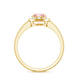 Fancy Intense Pink Lab Grown Diamond Halo Engagement Ring with IGI Certificate
