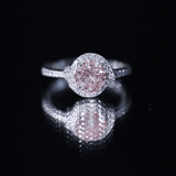 IGI Certified Lab Grown Pink Diamond Halo Engagement Ring for Women