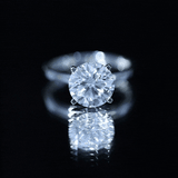 IGI Certified 3 CT Round Lab Grown Diamond Solitaire Engagement Ring