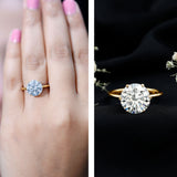 3 Carat IGI Certified Lab Grown Diamond Round Engagement Ring