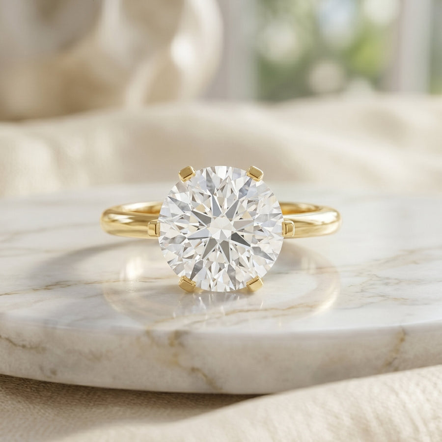 IGI Certified 5 Carat Lab Grown Diamond Solitaire Engagement Ring