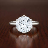 4 Carat Lab Created Diamond Solitaire Engagement Ring with IGI Certificate