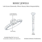 IGI Certified Round Lab Grown Diamond Side Stone Engagement Ring