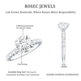 2 Carat Lab Grown Diamond Round Engagement Ring with IGI Certificate
