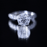 Round Cut 3 Carat Lab Grown Diamond Engagement Ring with IGI Certificate