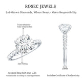 Round Cut 3 Carat Lab Grown Diamond Engagement Ring with IGI Certificate