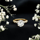 Round Cut 3 Carat Lab Grown Diamond Engagement Ring with IGI Certificate