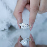 3 Carat Lab Grown Diamond Split Shank Engagement Ring with IGI Certificate