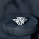 3 Carat Lab Grown Diamond Split Shank Engagement Ring with IGI Certificate