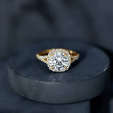 3 Carat Lab Grown Diamond Split Shank Engagement Ring with IGI Certificate